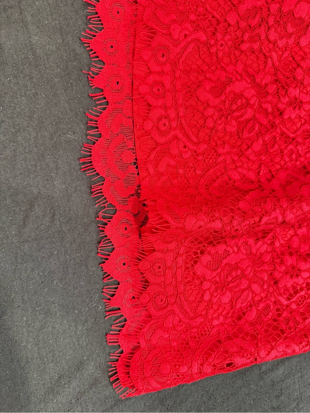 J. Crew Bright Red Lace-Trim Halter Top - Picture 5 of 6